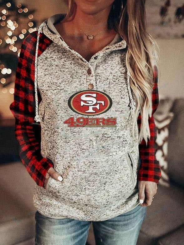 Buffalo Plaids San Francisco 49ers Splicing Hoodie 09