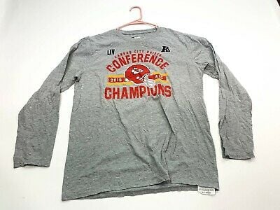 Kansas City Chiefs Conference Champions   Gray  T-shirt 4492