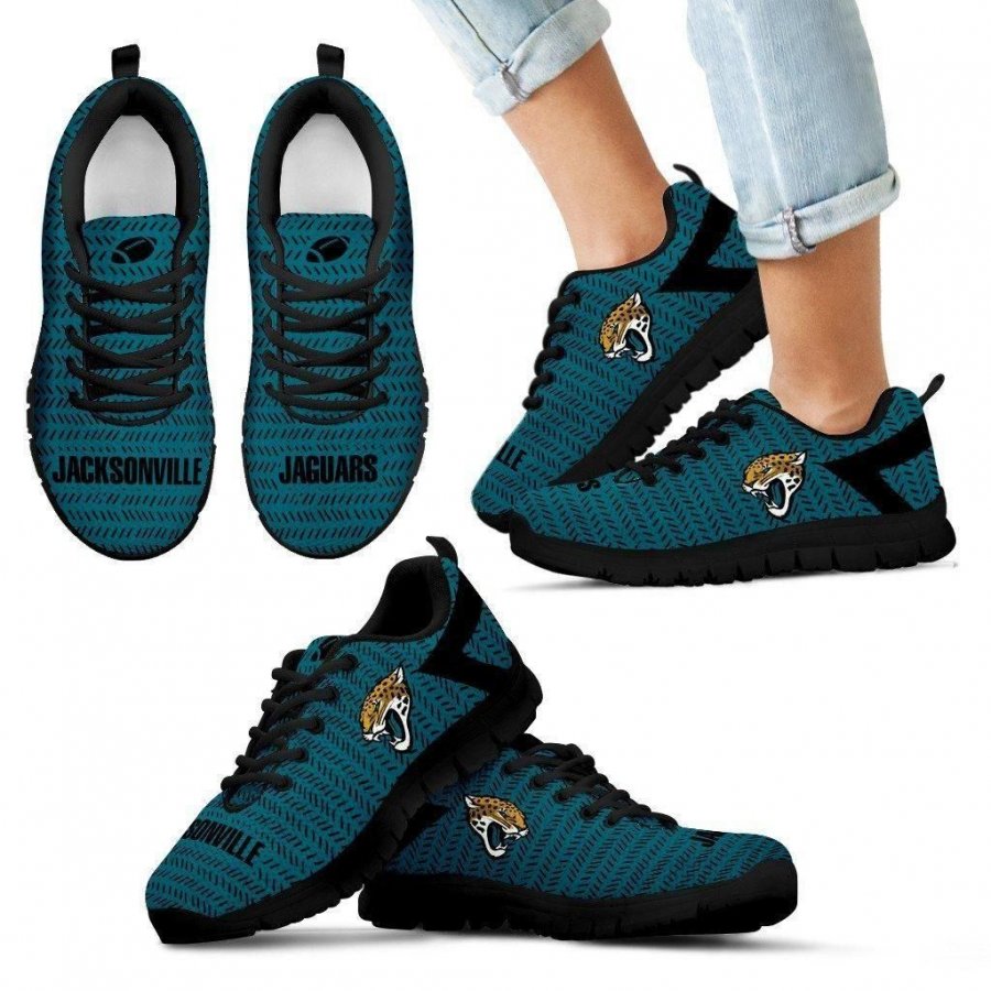 Pattern Logo Slide In Line Jacksonville Jaguars Sneakers #261