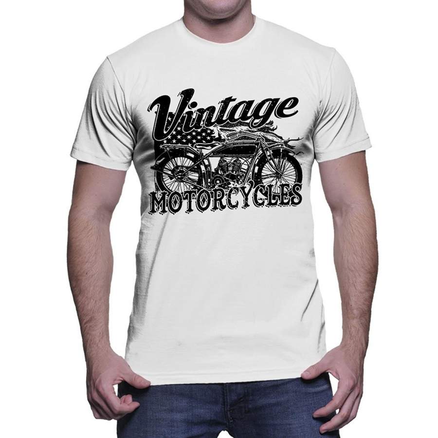 Men’s Funny Cool Summer Tee Shirt Men’s Vintage Motorcycles T-shirt Size: S M L XL XXL XXXL