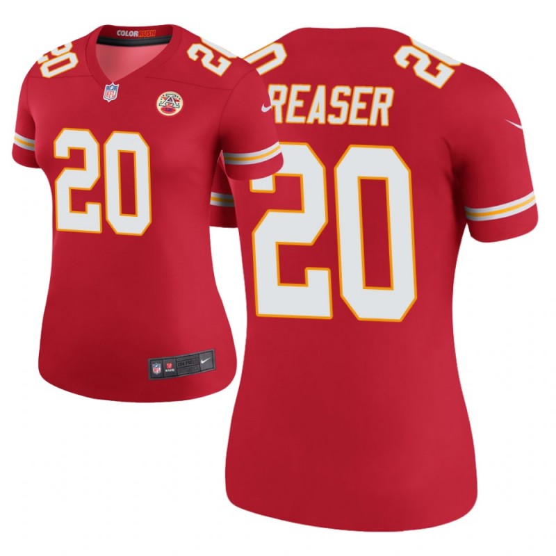 Women’S Kansas City Chiefs #20 Keith Reaser Red Color Rush Legend Jersey