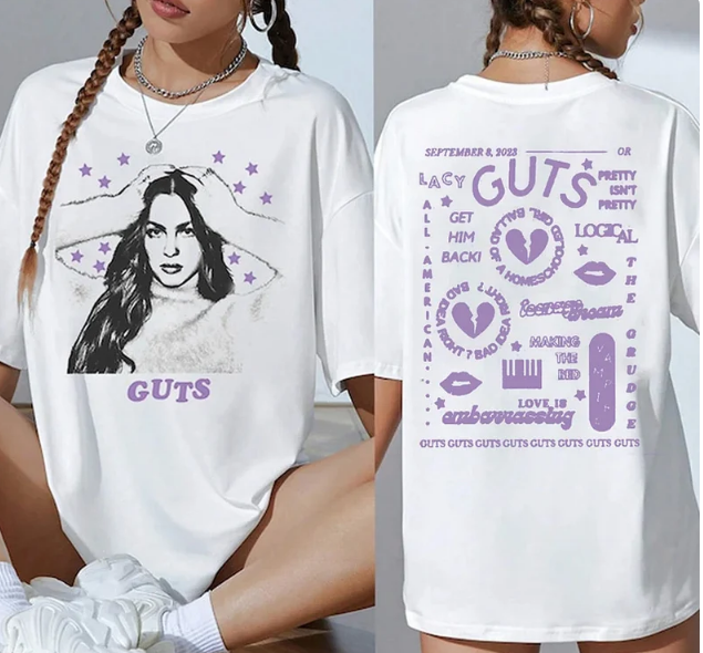 Guts Olivia Rodrigo Shirt, Olivia Rodrigo Sweatshirt, Olivia Rodrigo Guts Merch, Sour Tour Shirt, Vintage Bootleg T Shirts, Music Fan Shirt