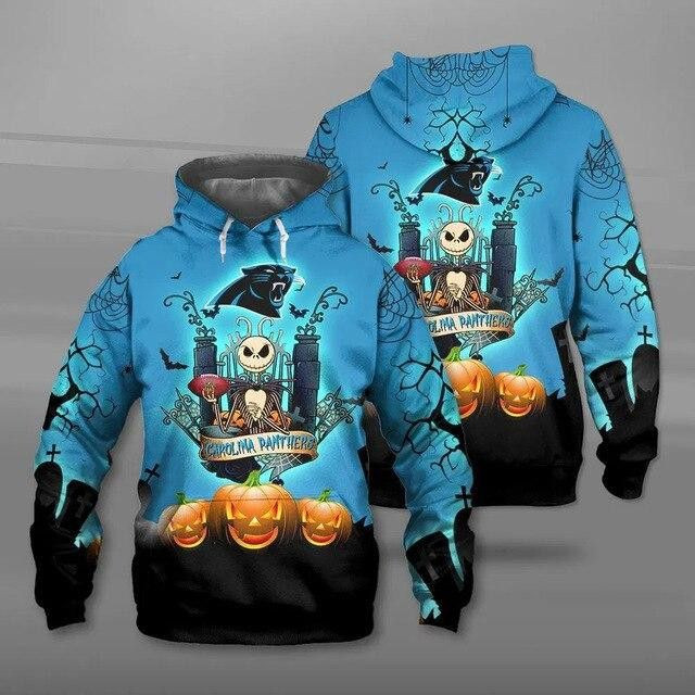 Carolina Panthers Football Halloween 48 Unisex 3D Hoodie Gift For Fans