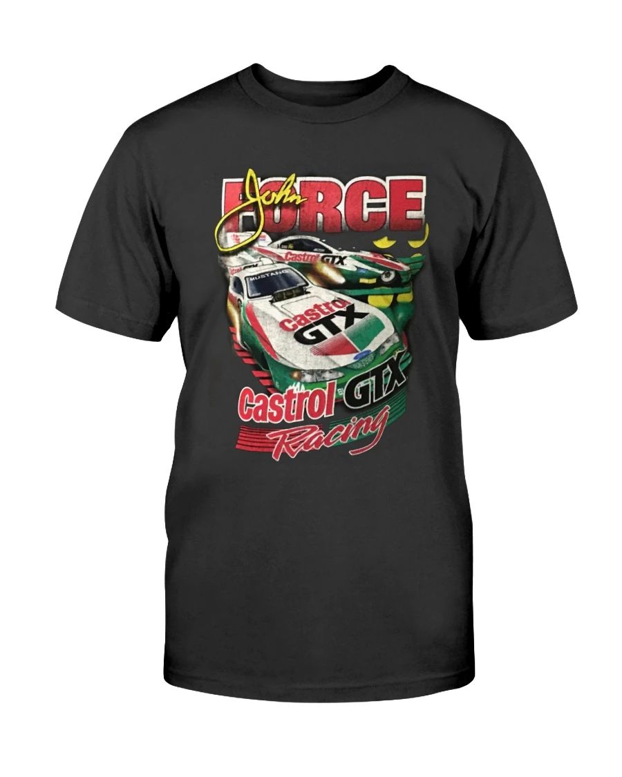 Vintage John Force Racing Gtx Castrol Drag Racing Winston Championship Tee T Shirt