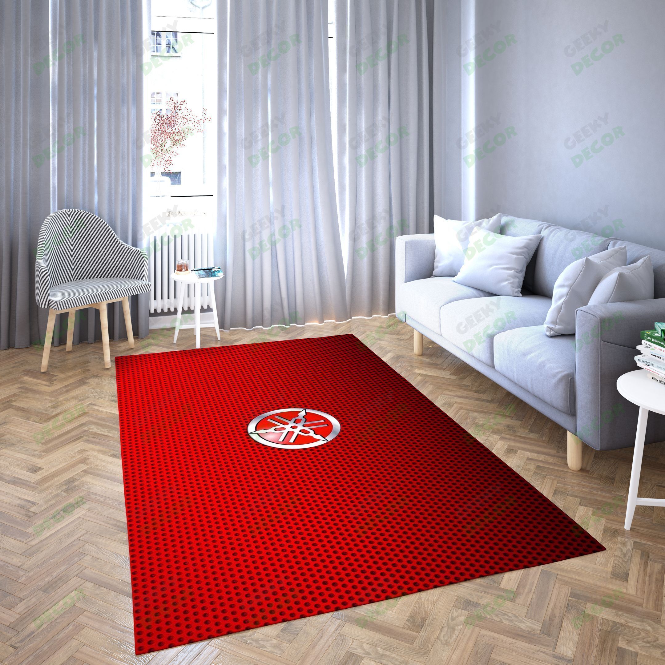 Yamaha Logo Red Simple Fashion Carpet Living Room Area Rug