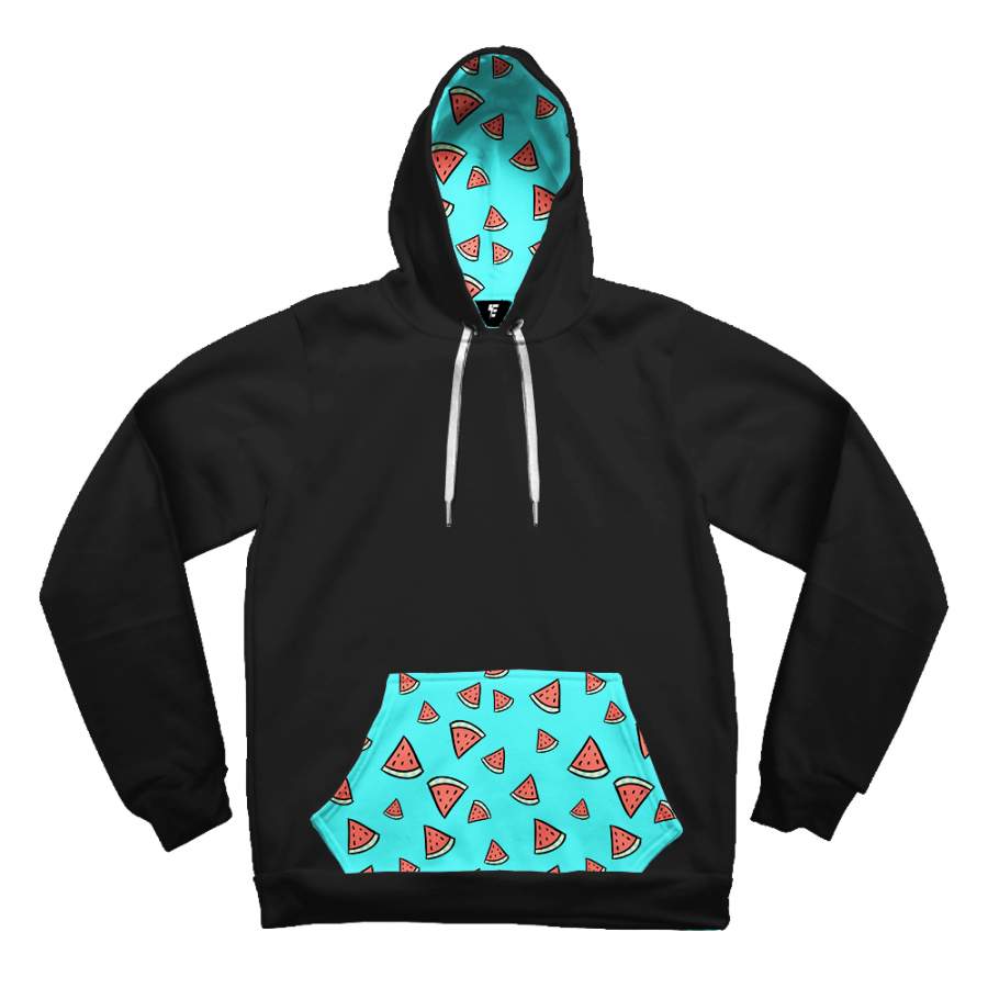 Watermelons Contrast Unisex Men/Women All-Over Print 3D Hoodie