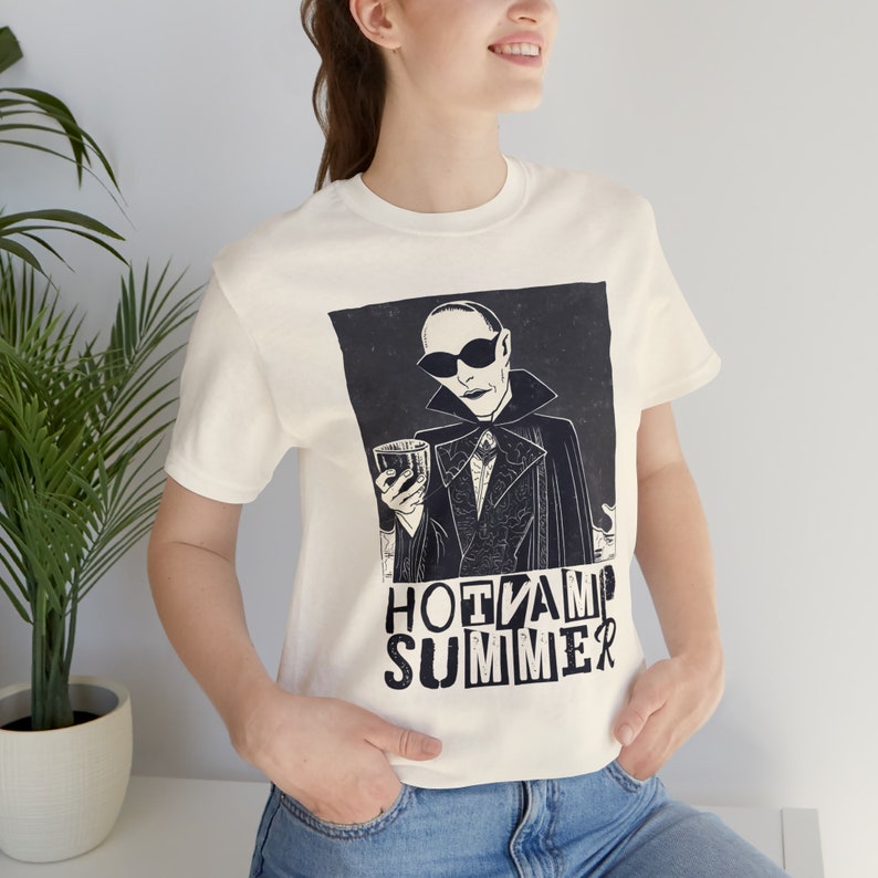 Hot Vamp Summer Shirt, Vampire T-Shirt, Horror Punk Tee, Band Tshirt, Vampire Fan Merch, Goth Tee, Bat Shirt, Cool Hipster Tee, Dracula Bats