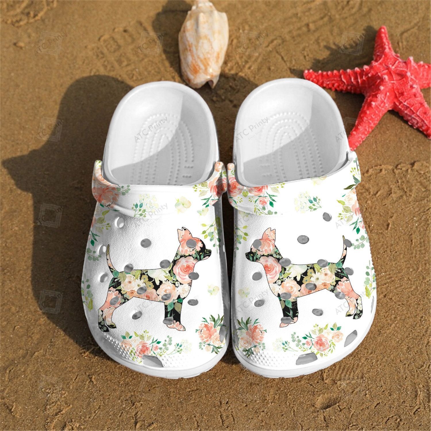 The Funny Rose Dog Croc Shoes For Women – Rose Animal Shoes Crocbland Clog Gifts For Mother Day