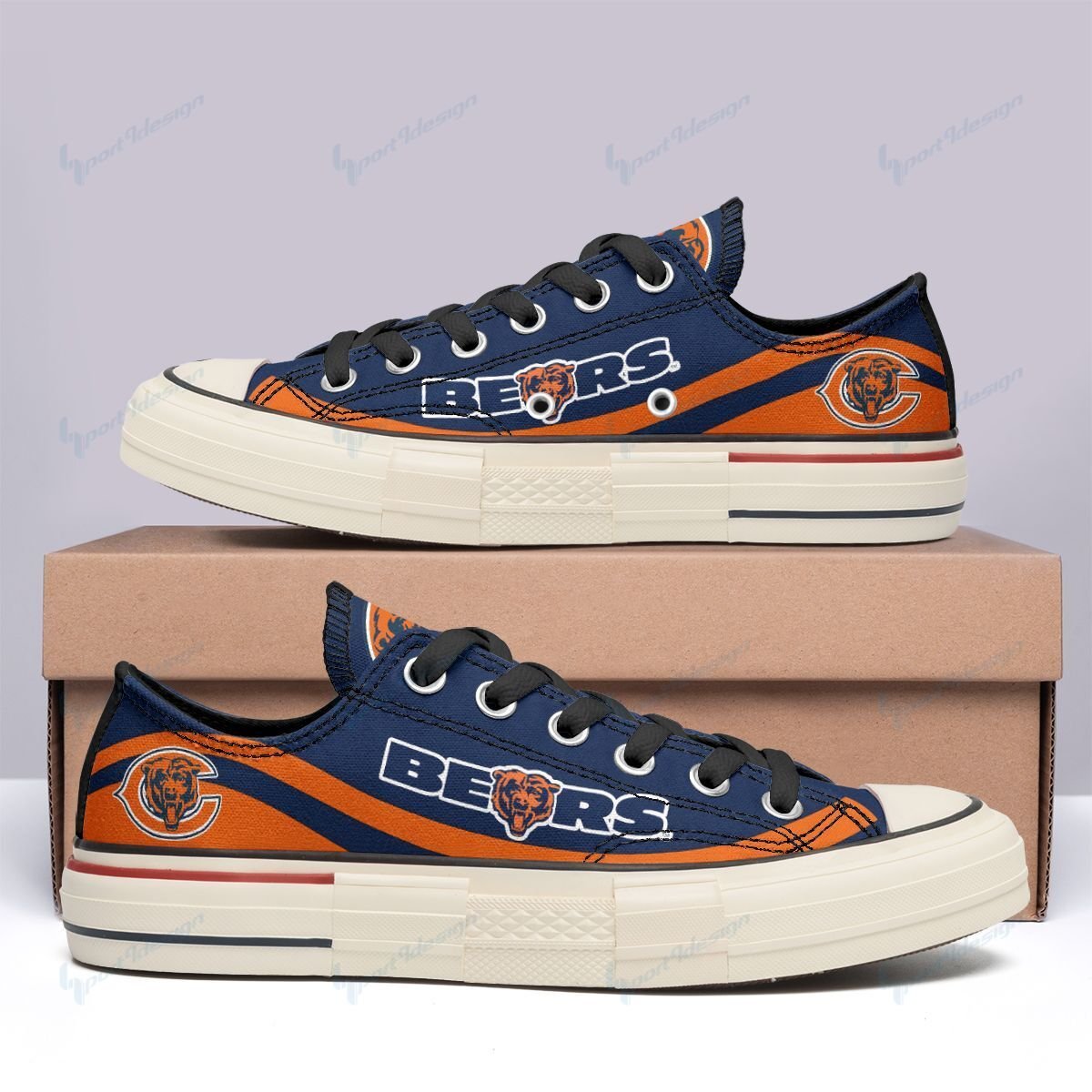 Chicago Bears New Low Top Canvas Shoes 22