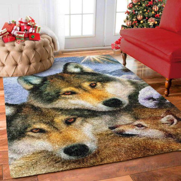 Wolf Art Home Decor Rectangle Area Rug 50