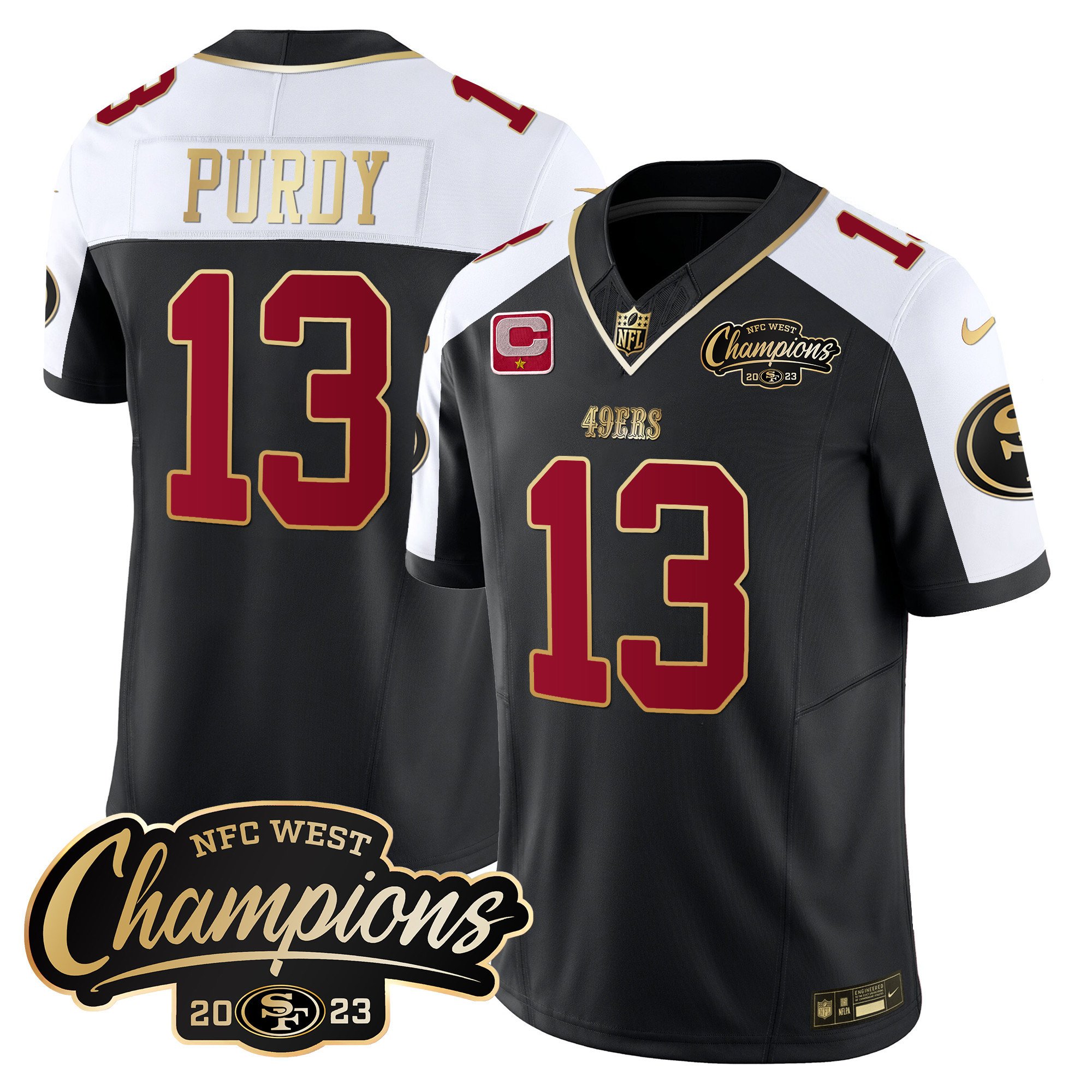 Brock Purdy 49Ers 2023 Nfc West Champions Patch Vapor Jersey – All Stitched