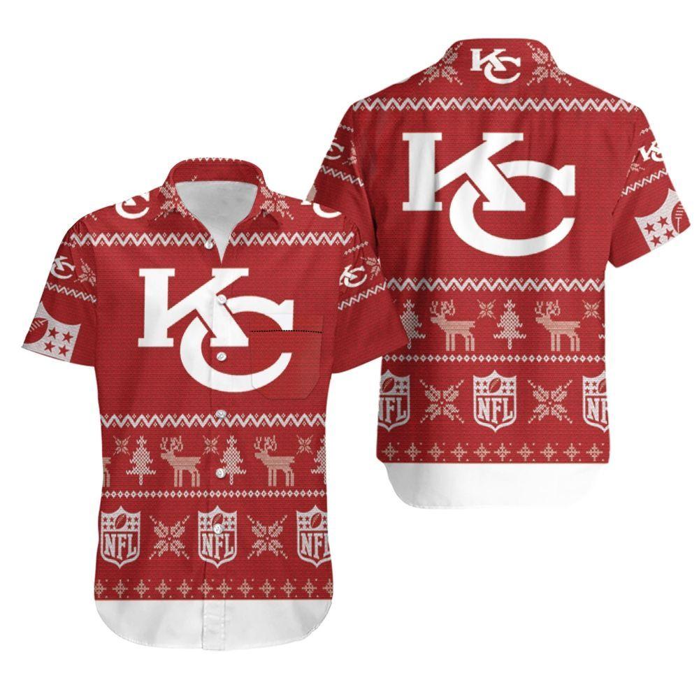 Beach Shirt Kansas City Chiefs Ugly Sweatshirt Christmas 3D Hawaiian Shirt