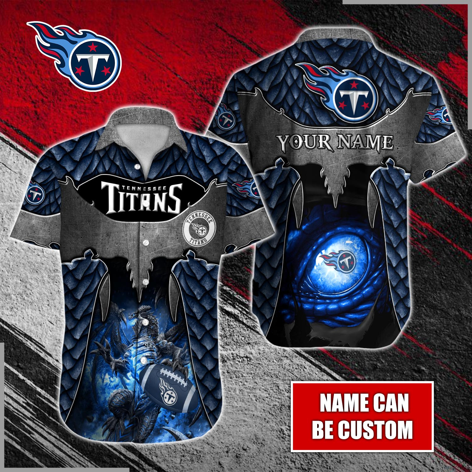 Tennessee Titans Nfl-Hawaiian Shirt Custom T-40579