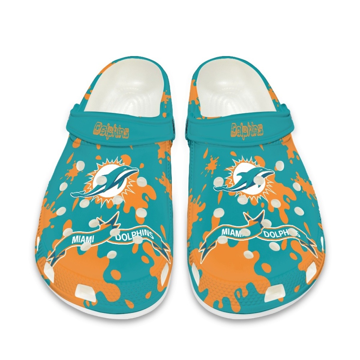 Miami Dolphins Crocs Shoes Cute Style#4 Shoes For Fans