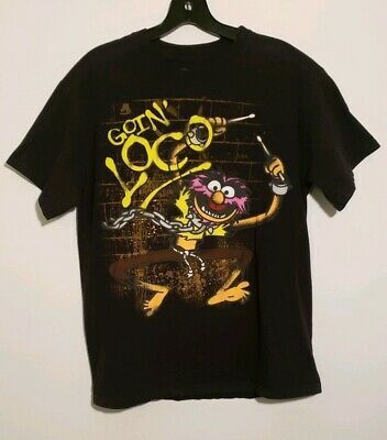 Muppets Goin Loco Animal Black Shirt