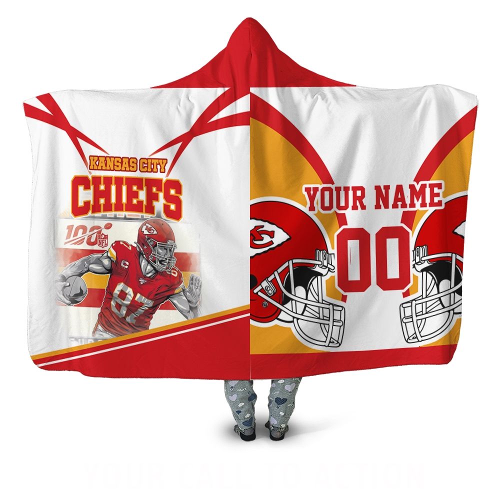 Travis Kelce 87 Kansas City Chiefs West Division Champions 2021 Personalized Gift For Fan 3D Full Printing Hooded Blanket