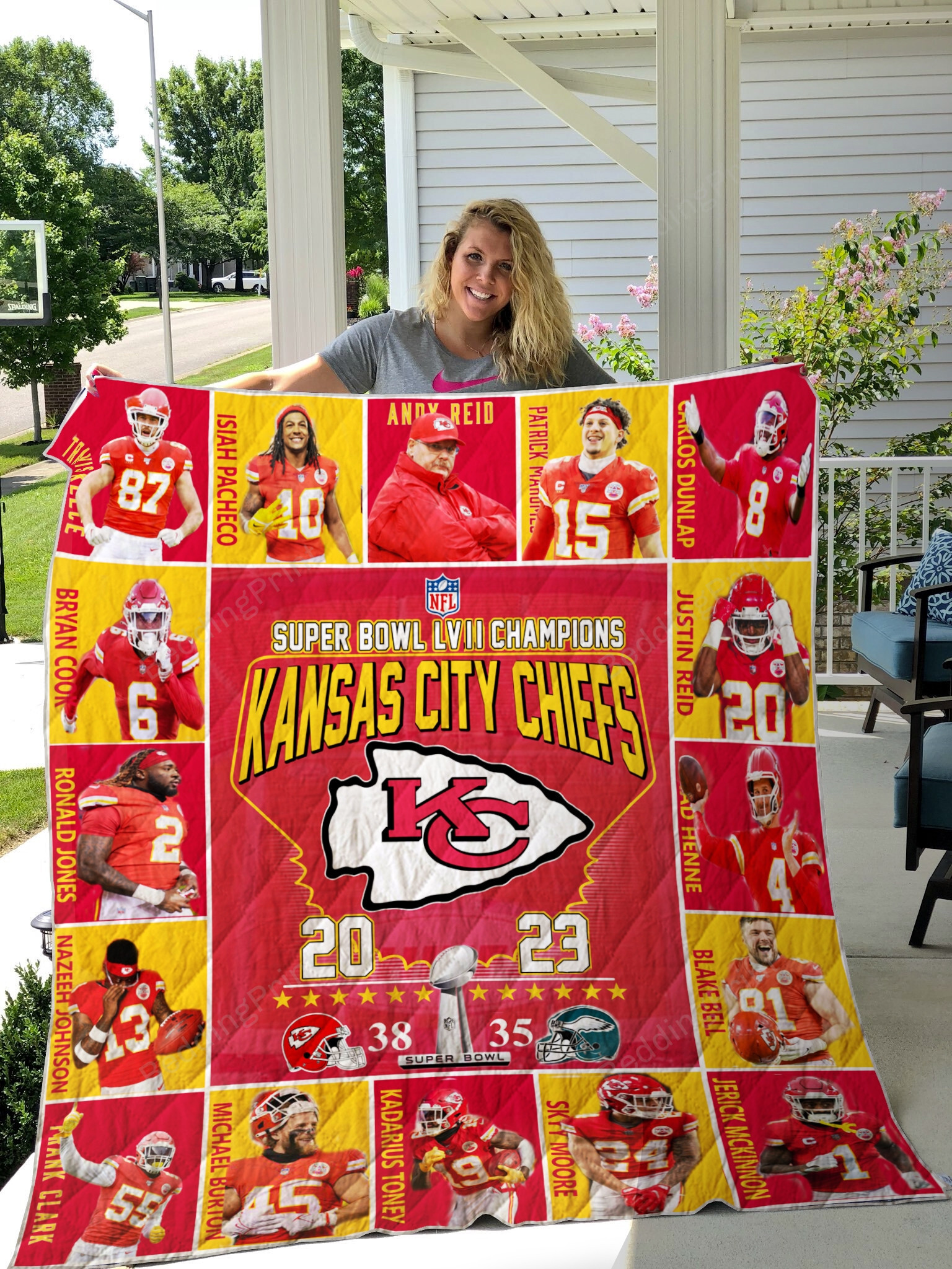 Kansas City Chiefs Super Bowl Lvii 2023 Quilt Blanket