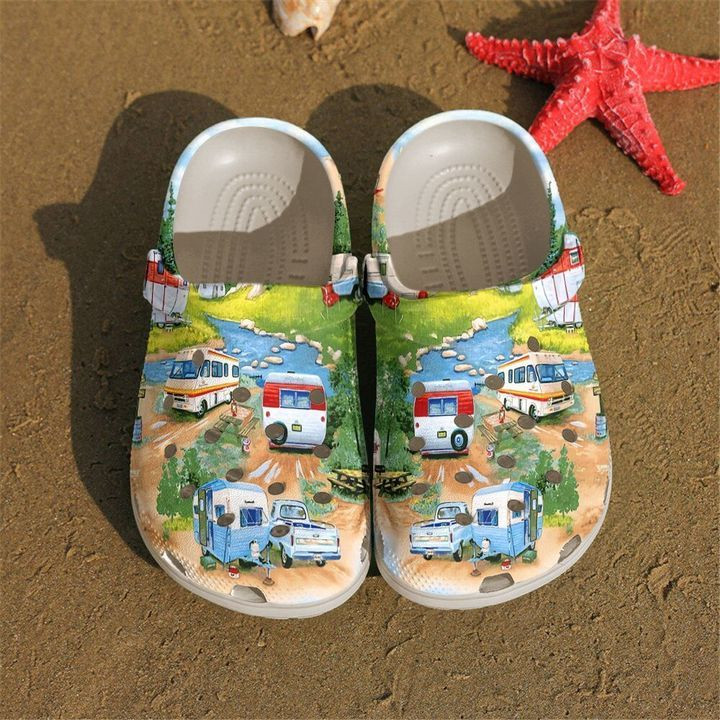 Camping At The Campsite Crocss Crocband Clog Comfortable For Mens Womens Classic Clog Water Shoes