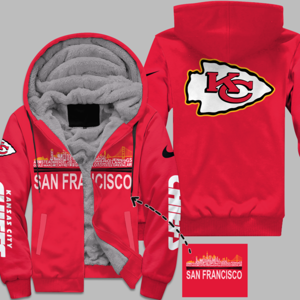 2023 Kansas City Chiefs Zip Fleece Hoodie 2