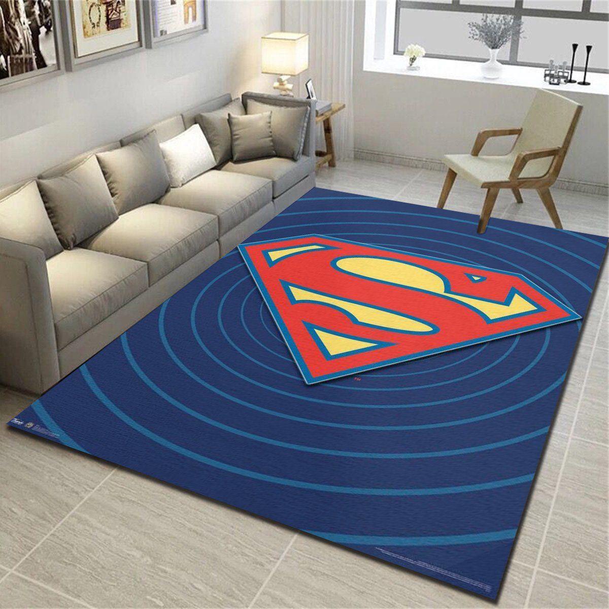Dc Comics Superman Classic Logo Rugs, Living Room Carpet