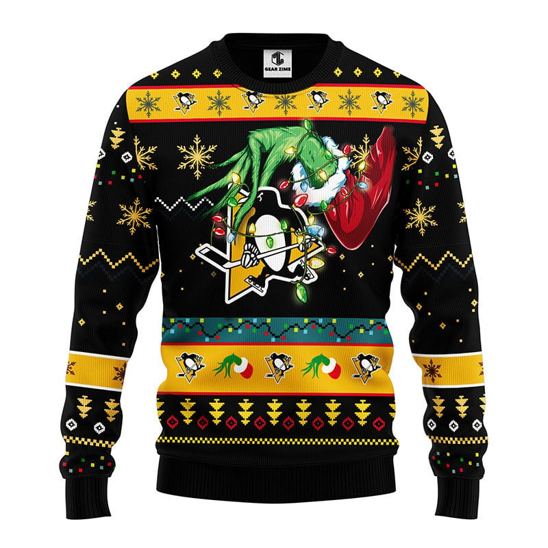 Pittsburgh Penguins Grinch Ugly Christmas Sweater