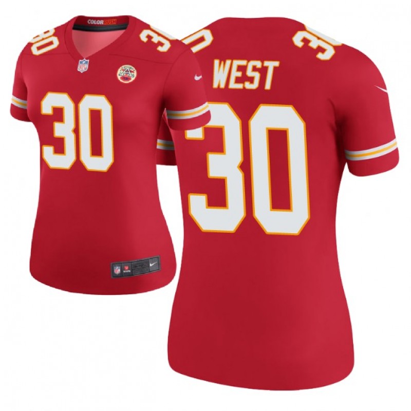 Women Color Rush Legend Kansas City Chiefs #30 Charcandrick West Red Jersey