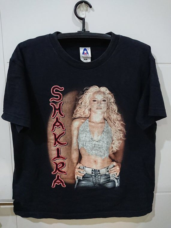 Vintage 2001 Shakira Laundry Service Tour Shirt Pop Gerard Piqu Waka Waka This Time For Africa Shirt