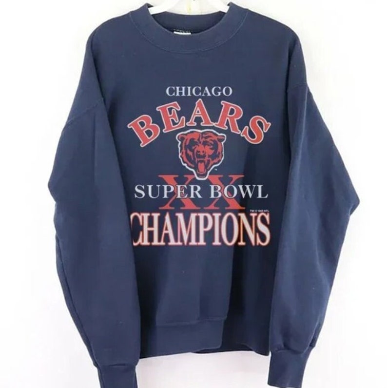 Vintage Chicago 1985 Super Bowl Xx Champions Football Sweatshirt, Nfl Chicago Unisex T-Shirt, Retro Style Sweatshirt, Chicago Game Day