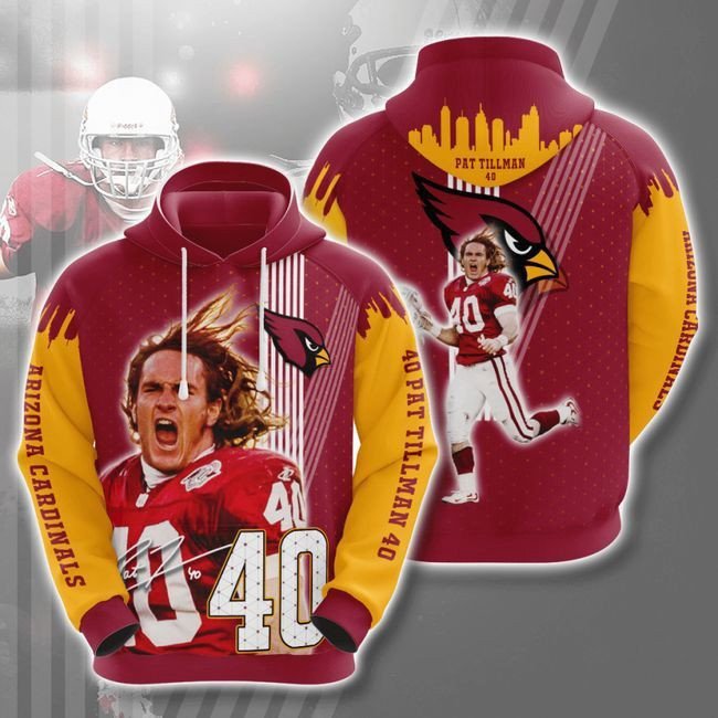 Arizona Cardinals 40 Pat Tillman 90 Unisex 3D Hoodie Gift For Fans