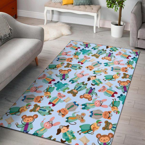 Animal Nurse Pattern Print Home Decor Rectangle Area Rug