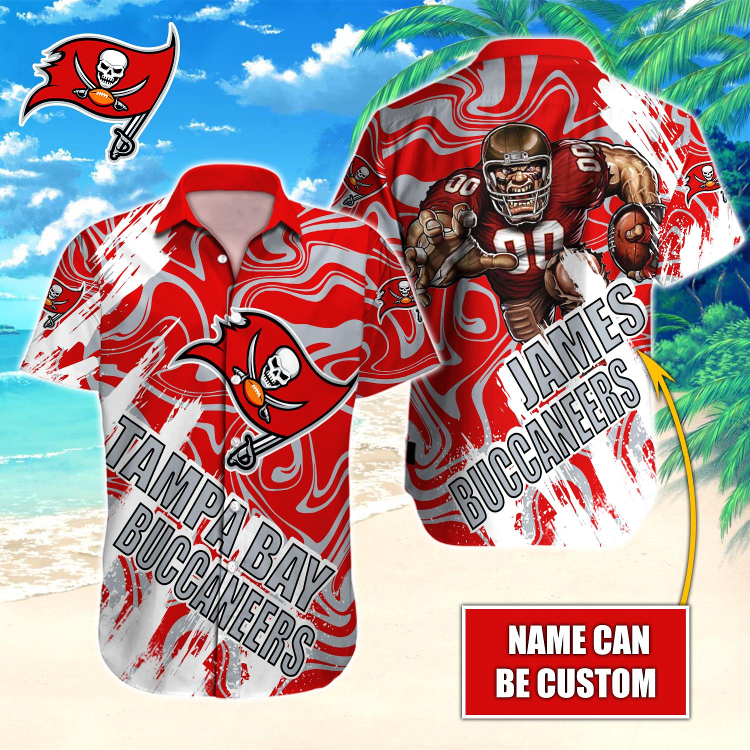 Tampa Bay Buccaneers Nfl-Hawaiian Shirt Custom T-40667