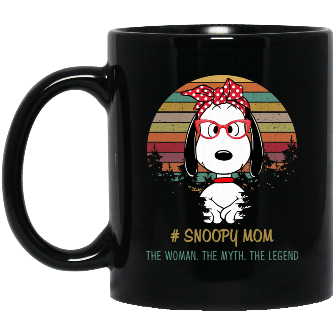 Onlytee - Funny Mug - Snoopy Mom The Woman The Myth The Legend Vintage Mug