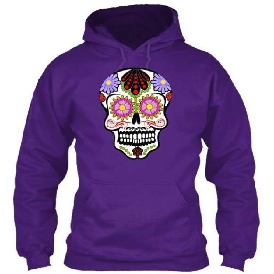 2018 New Arrival Men Workout Gym Silm T-Shirt Dia De Los Muertos T_s_sugar Skull Gildan Hoodie Sweatshirt