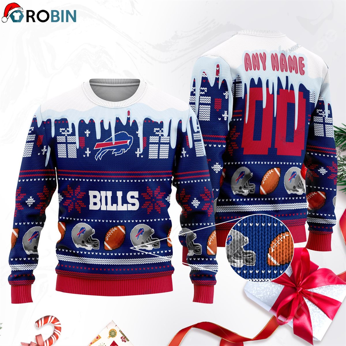 Buffalo Bills Football Gift For Fan Ugly Wool Sweater Christmas Sweatshirt Swt165