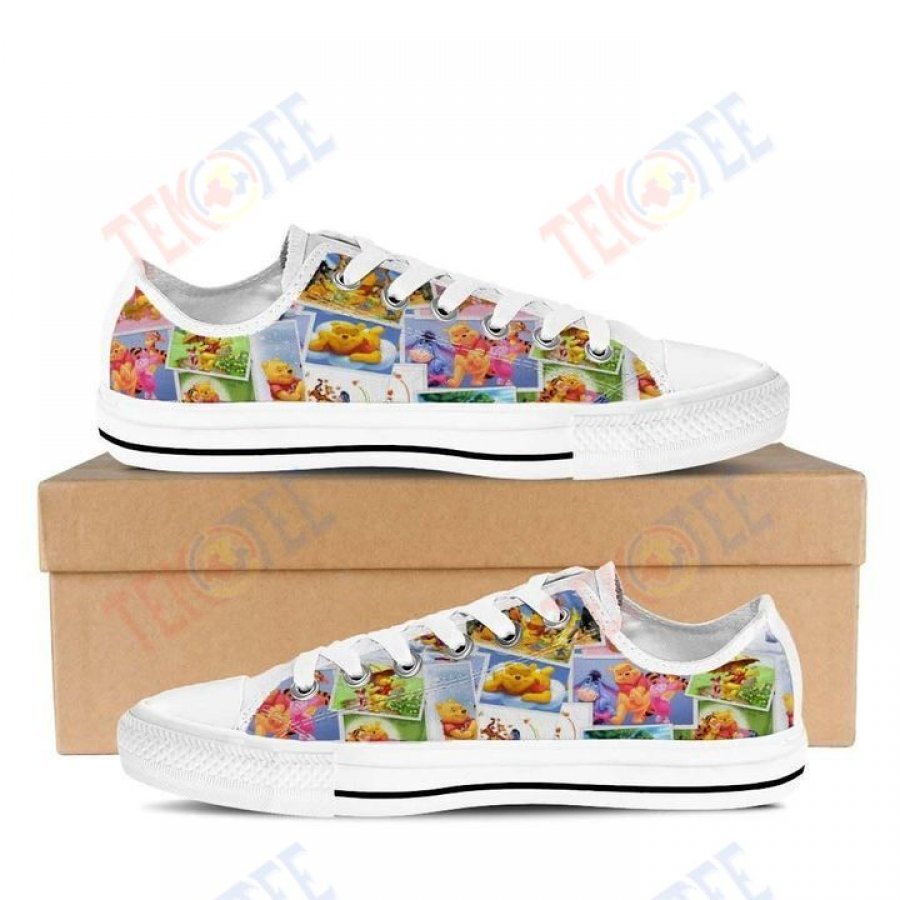 Mens Womens Winnie The Pooh Low Top Shoes Custom Print Footwear Converse Sneakers TMT883