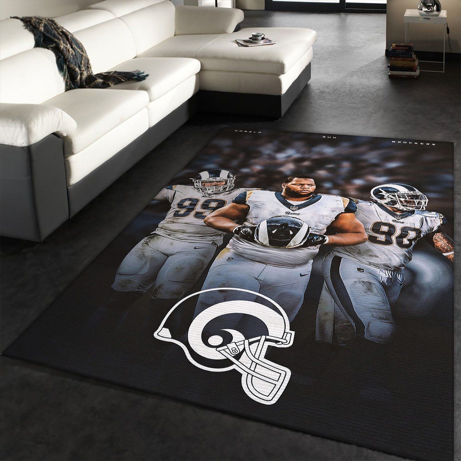 Donald Sul Brockers Los Angeles Rams Rug All Over Print Logo Custom Area Rug Carpet Full Sizes Home Living Rug Carpet Decor MLB x Fashionfrontiers