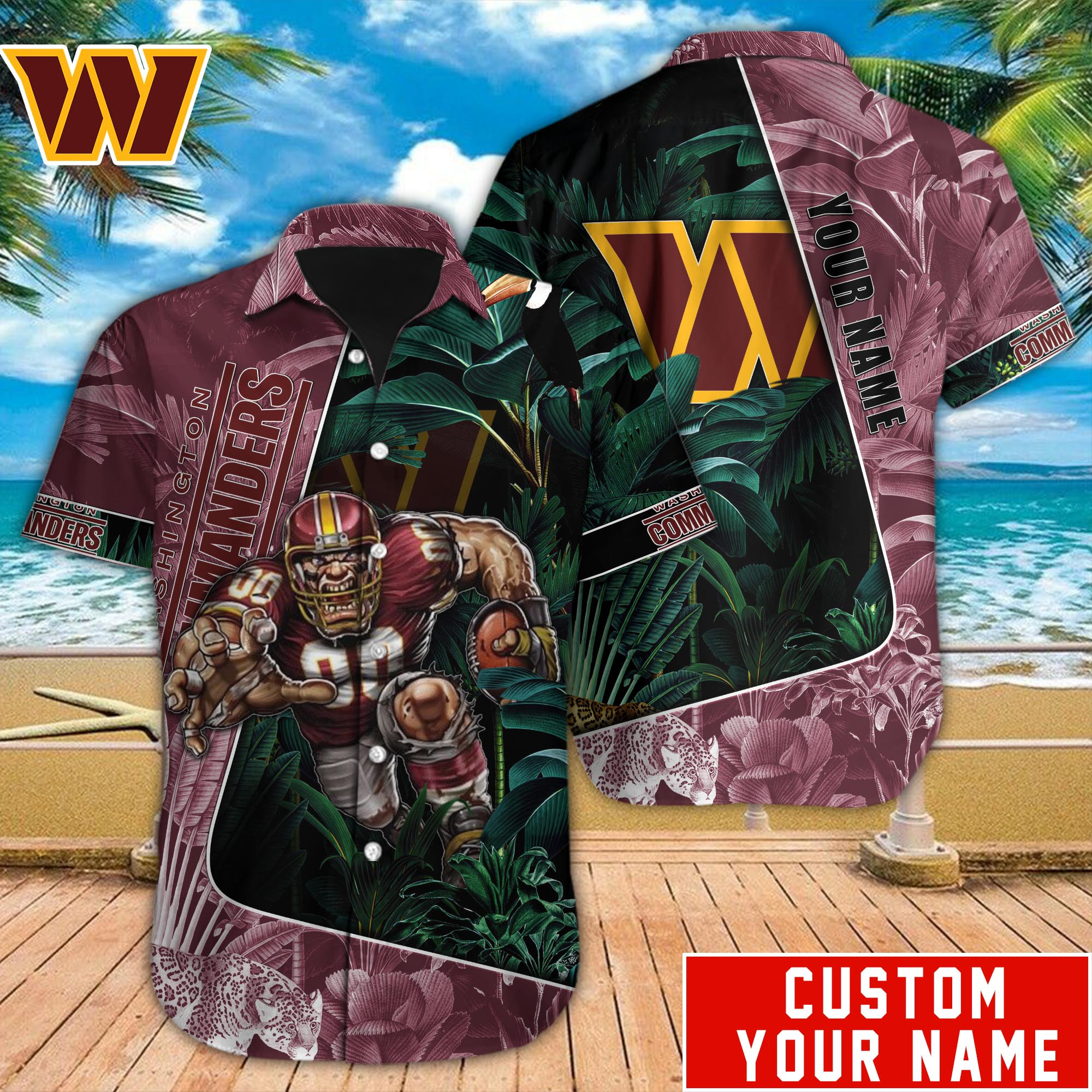 Washington Commanders Nfl-Hawaiian Shirt Custom M-40881