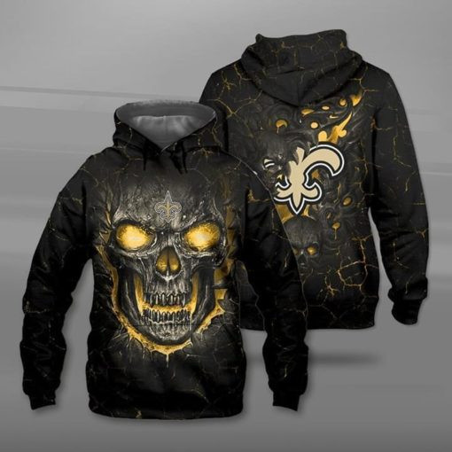 Lava Skull New Orleans Saints 95 Unisex 3D Hoodie Gift For Fans