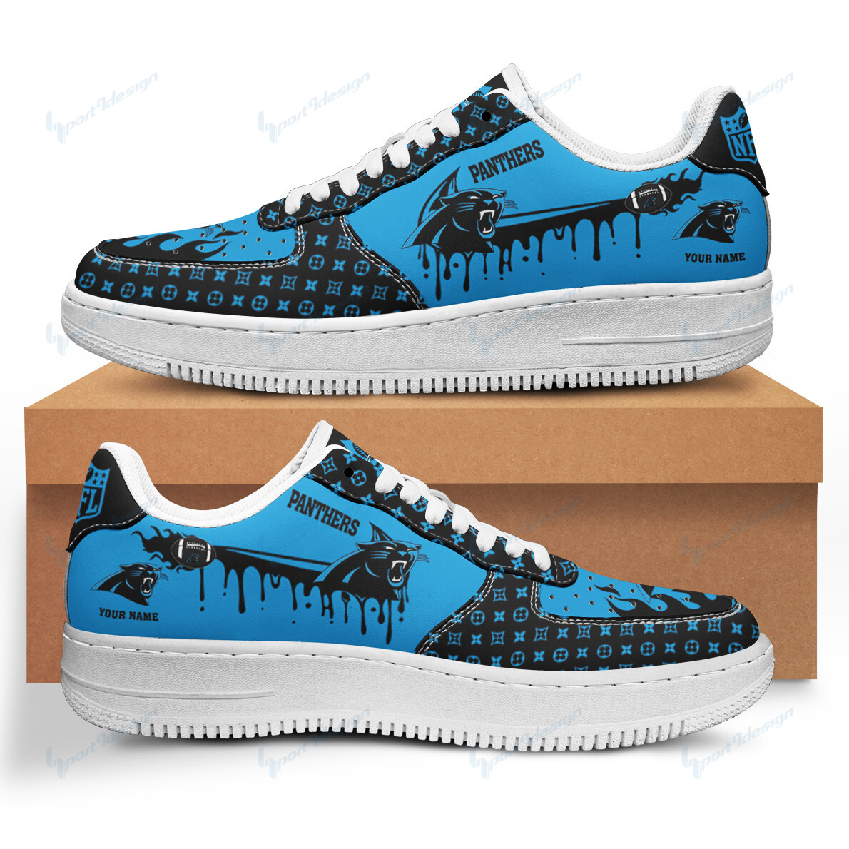 Carolina Panthers Af1 Shoes Bg48