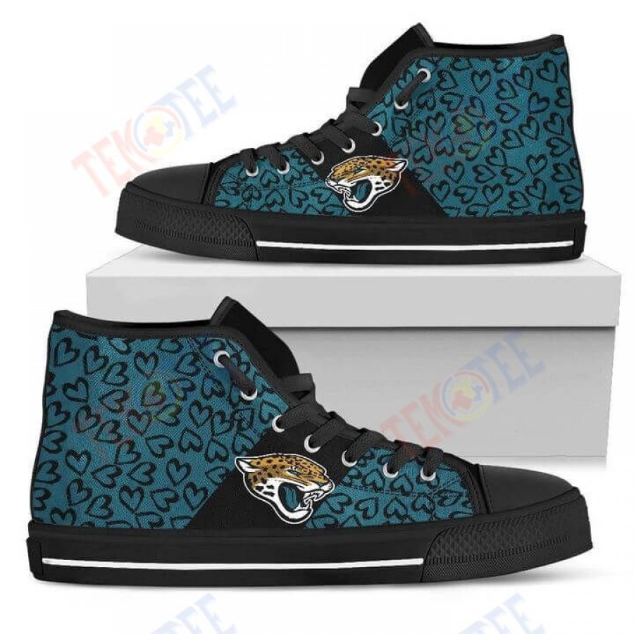 Mens Womens Perfect Cross Color Absolutely Nice Jacksonville Jaguars High Top Shoes TMT568