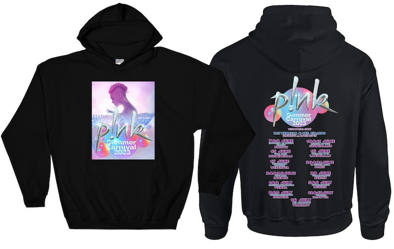 P!Nk Pink Summer Carnival 2023 Eu Europe Tour T Shirt Hoodie Hoody T-Shirt Men Women Unisex