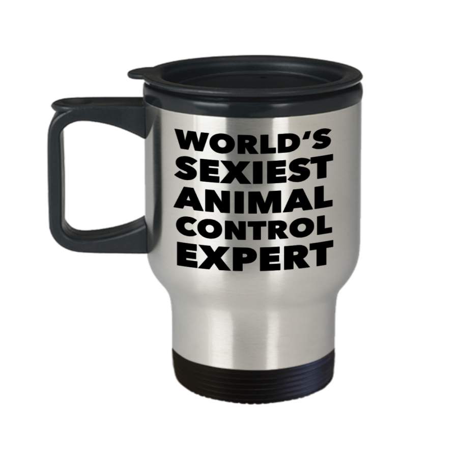 World’s Sexiest Animal Control Expert Travel Mug Stainless Steel Insulated Coffee Cup