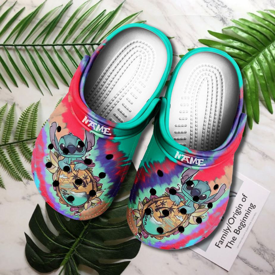 Stitch Custom Name Crocss Crocband Clog Comfortable Water Shoes In Multi Color