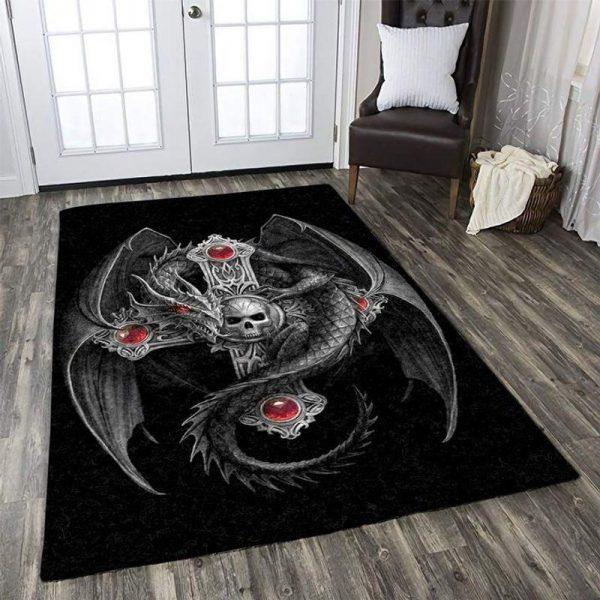 Dragon Celtic Skull Home Decor Recta &hellip;
