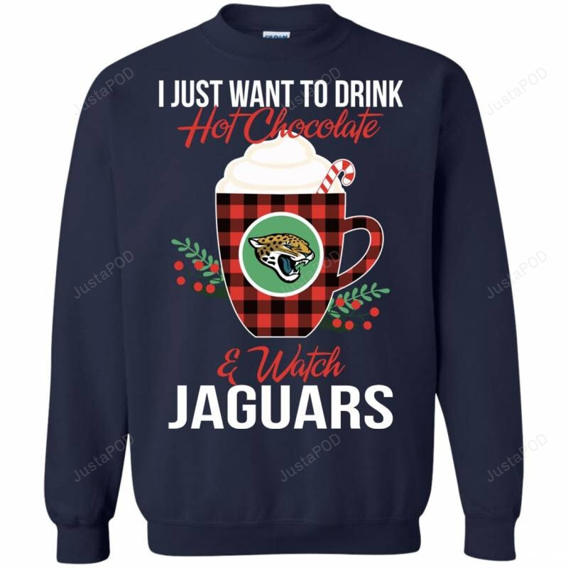 Drink Hot Chocolate & Watch Jacksonville Jaguars Ugly Sweater