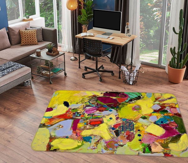 3D Brilliant Colors Mixed Art Area Rug Home Decor