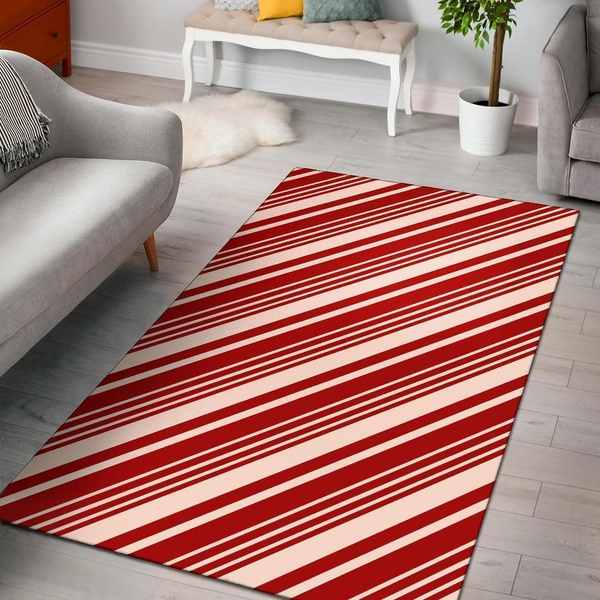 Print Pattern Cady Cane Area Rug - Themarketfarmer