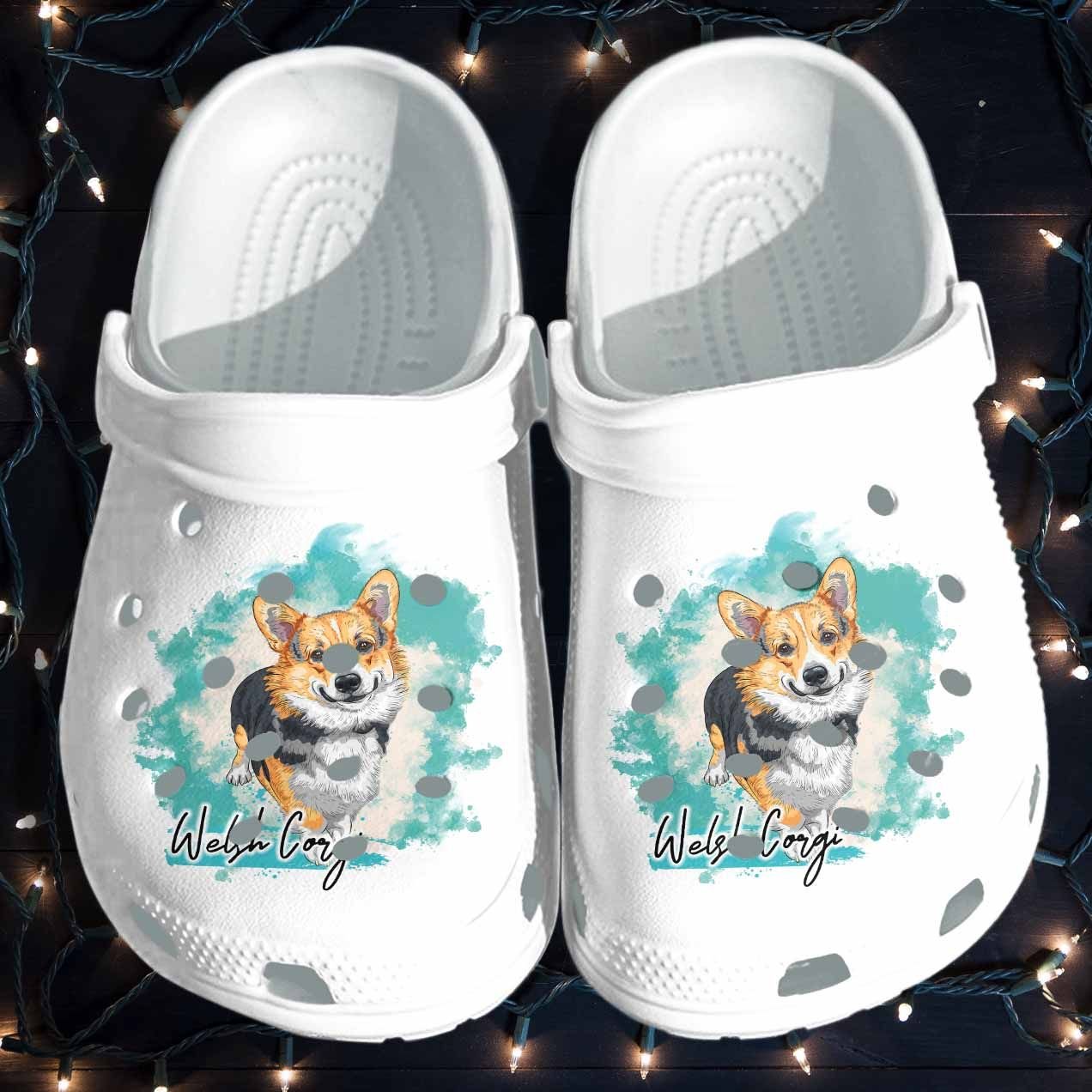 Cute Corgi Dog Art Funny Shoes Crocs …
