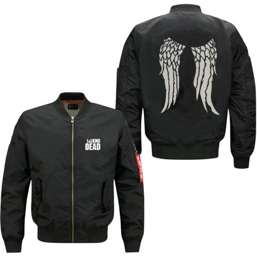 2019 New Walking Dead Hoodie Zombie Wings Men’s Jacket Collar Code Air Force One Pilots Jacket