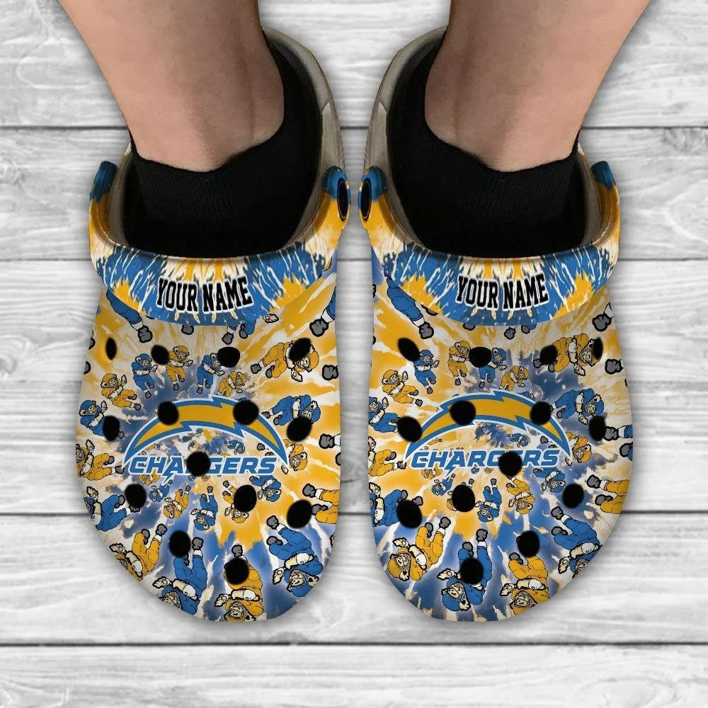 Los Angeles Chargers Grateful Dead Custom Personalized Crocs Classic Clogs Shoes